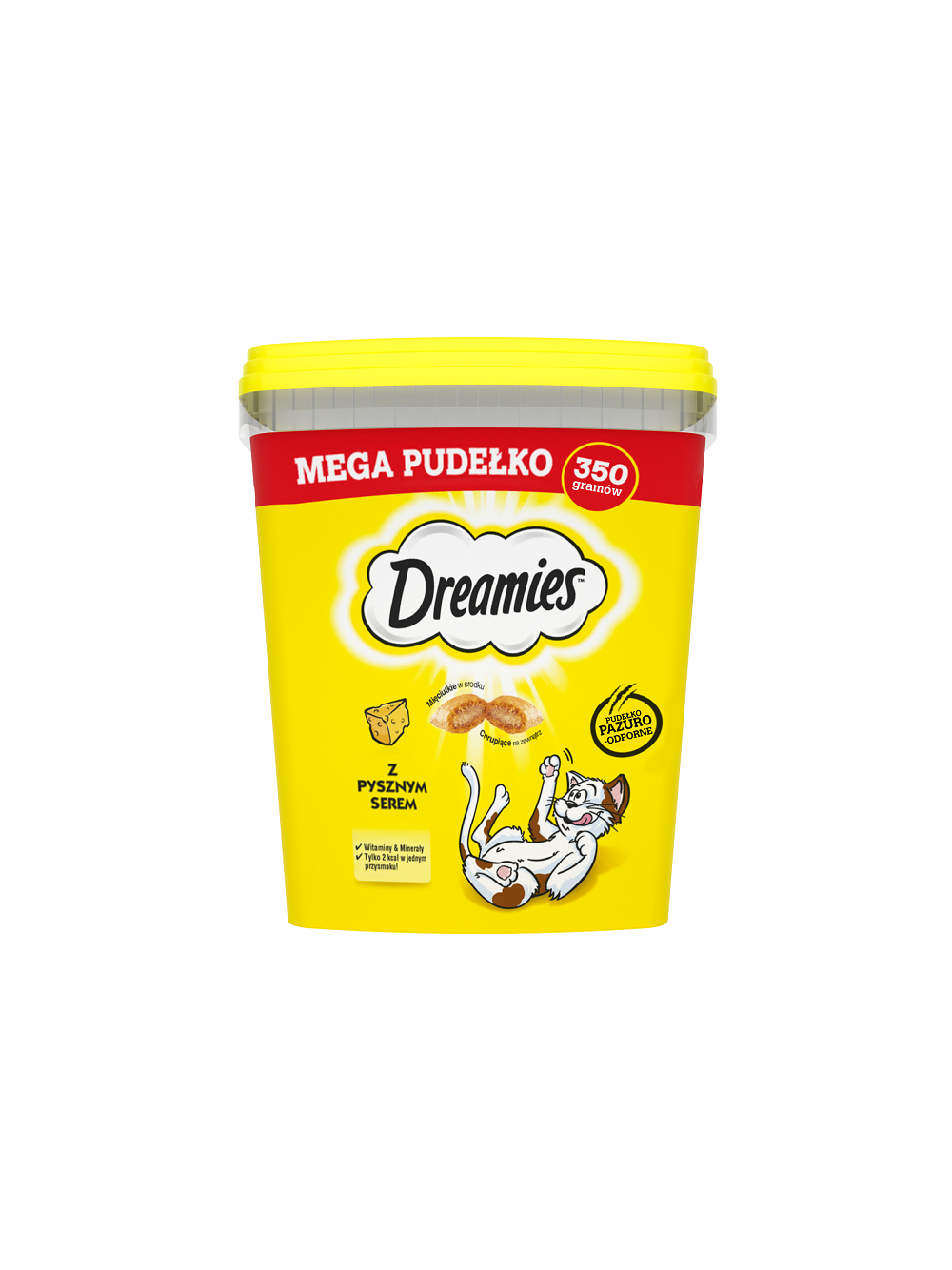 DREAMIES Mega Pudełko 2x350 g – karma uzupełniająca dla dorosłych kotów, z pysznym serem