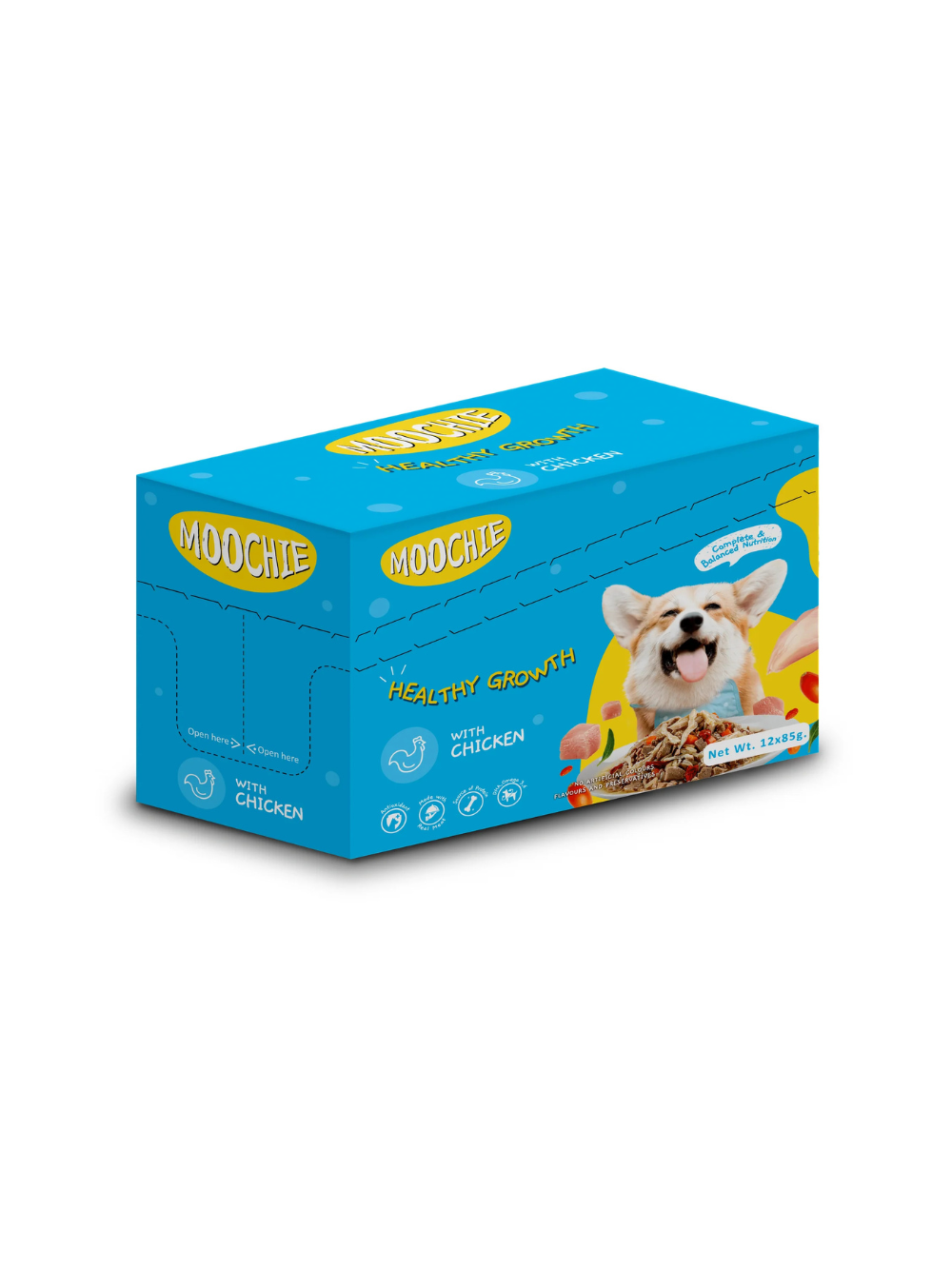 MOOCHIE Healthy Growth With Chicken 12x85g karma mokra dla psa z kurczakiem