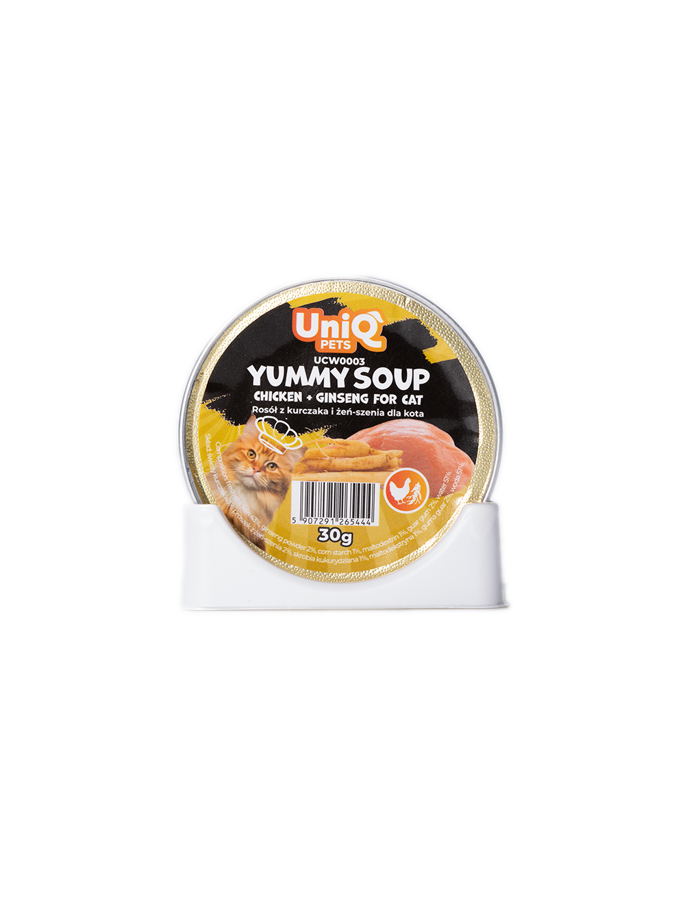 UNIQ PETS KARMA MOKRA DLA KOTA ROYAL CHICKEN rosół z kurczaka i żeń szenia 30 g x 8 szt
