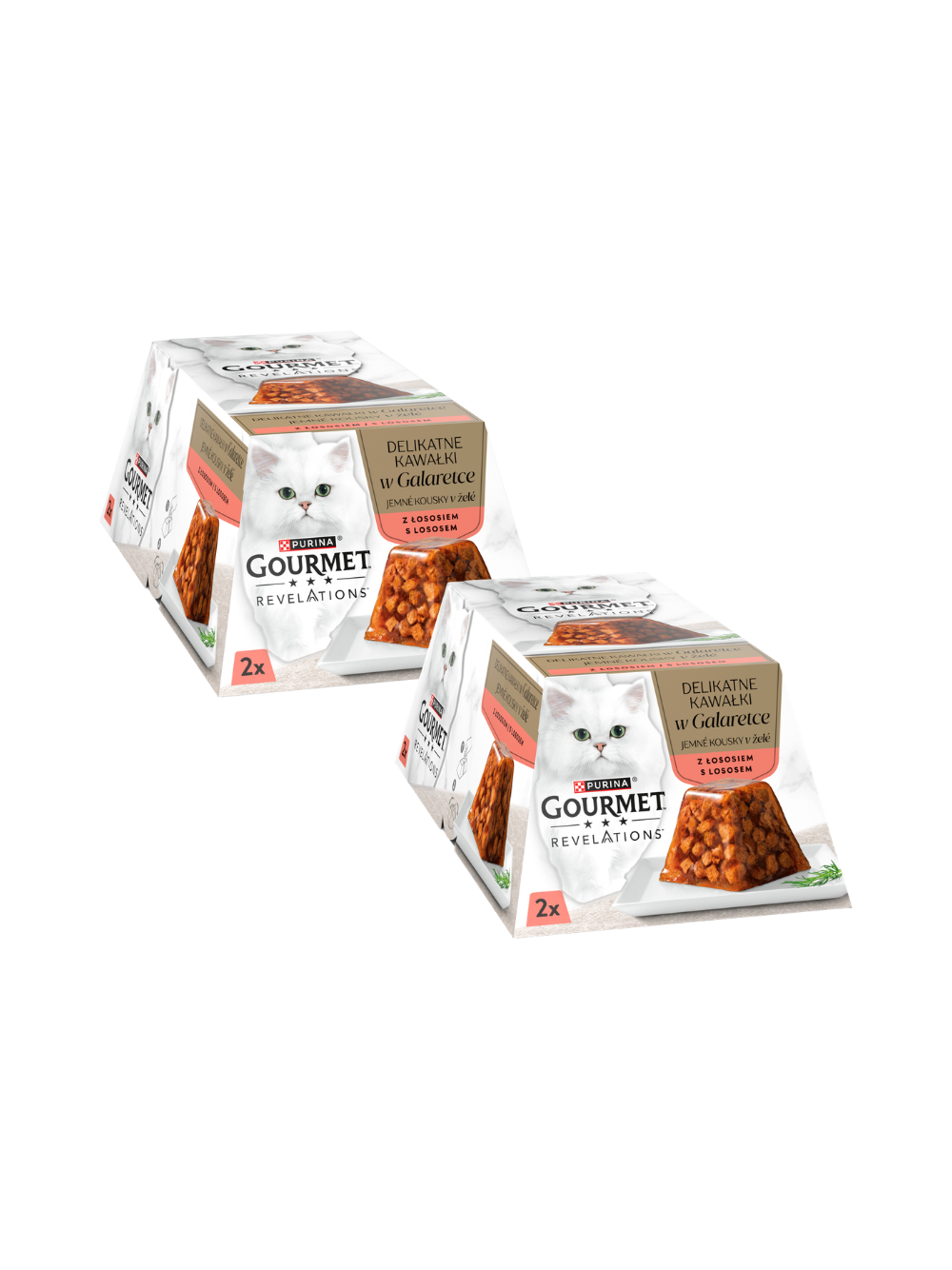 GOURMET Revelations Delikatne Kawałki w Galaretce z Łososiem 4x57g (2x2x57g)