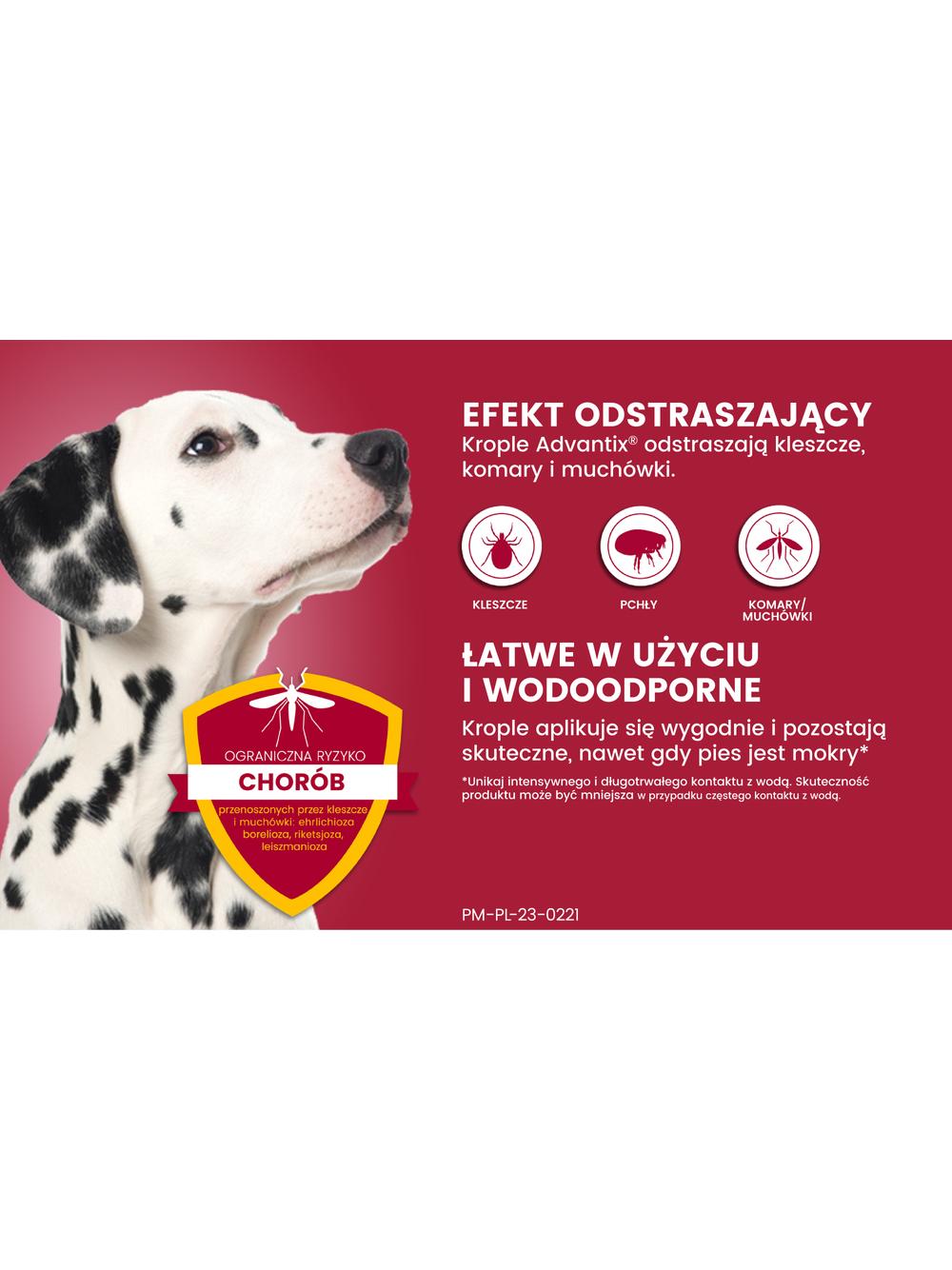 Advantix - dla psów 10-25kg (pipeta 2,5ml)+ Cestal Dog Plus tabletki na odrobaczanie psów 2 sztuki