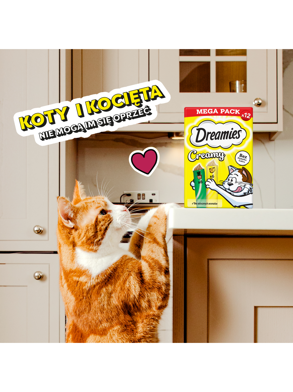 DREAMIES Creamy z serem i z kocimiętką 4x(12x10g)