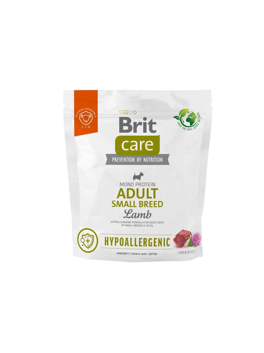 BRIT CARE Dog Hypoallergenic Adult Small Breed Lamb 1kg
