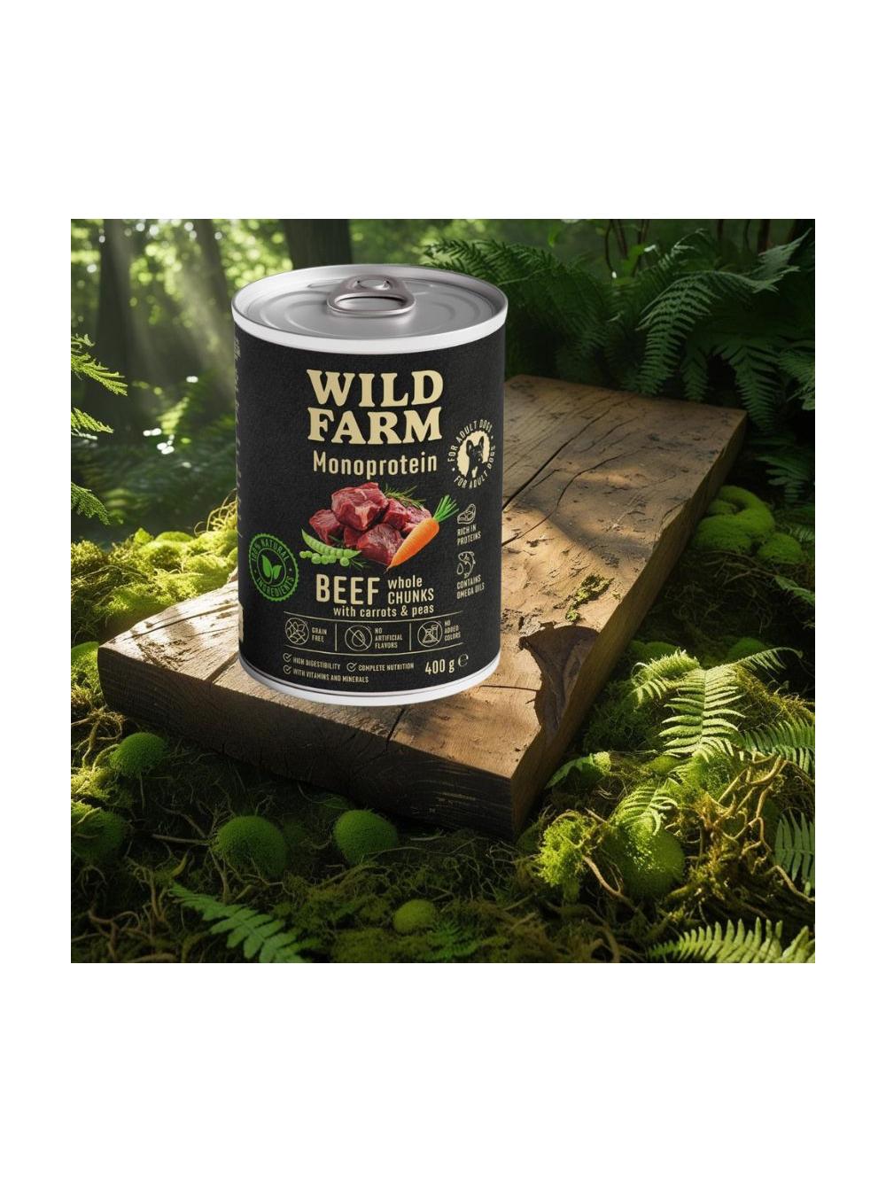 WILD FARM Monoprotein Beef 400g hipoalergiczna karma dla psa