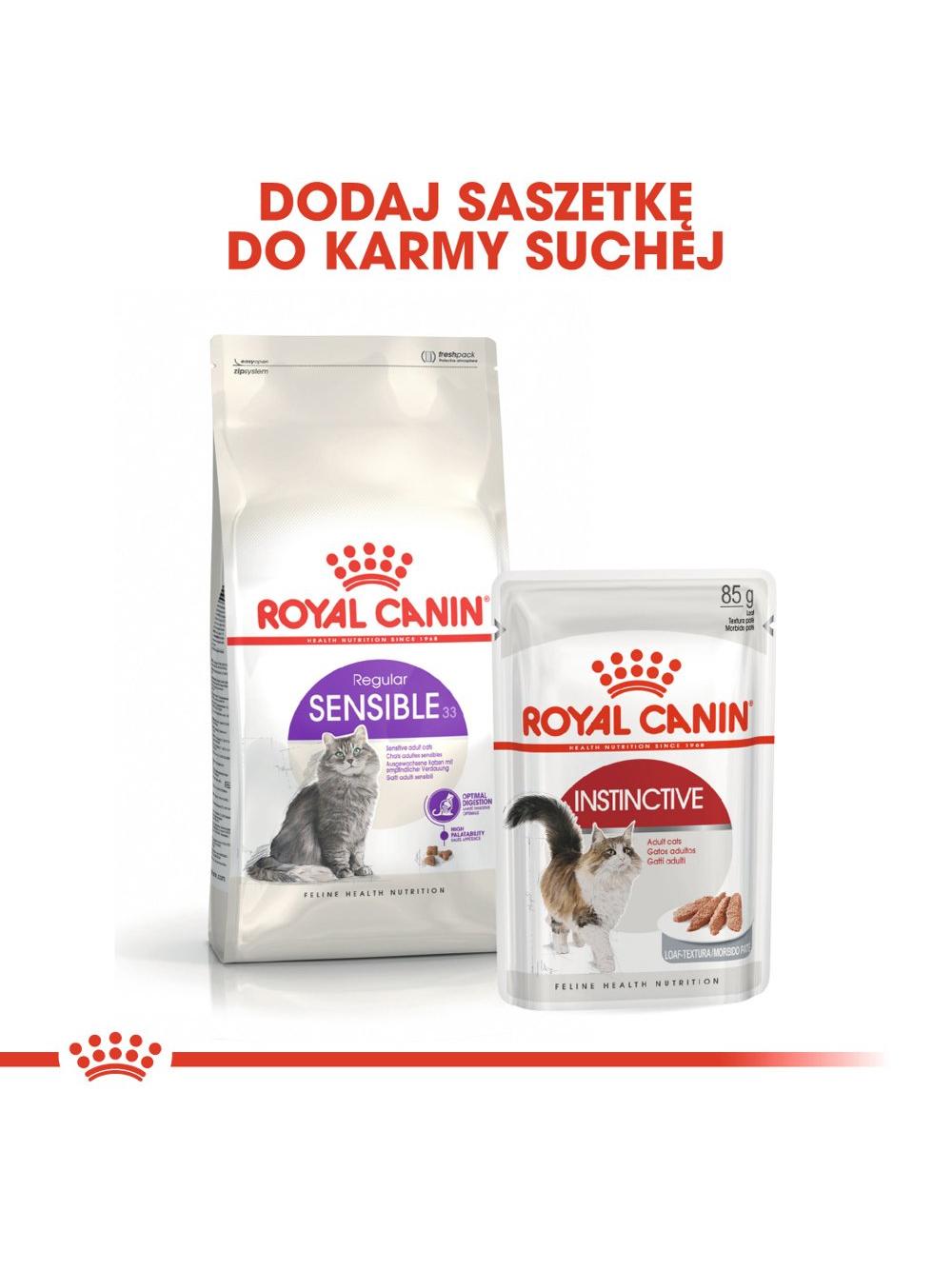 ROYAL CANIN  Sensible 33 10kg karma sucha dla kotów dorosłych, o wrażliwym przewodzie pokarmowym + niespodzianka dla kota GRATIS!