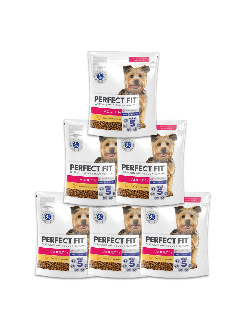 PERFECT FIT (Adult 1+) 6x825g Bogaty w kurczaka - sucha karma dla psa małej rasy
