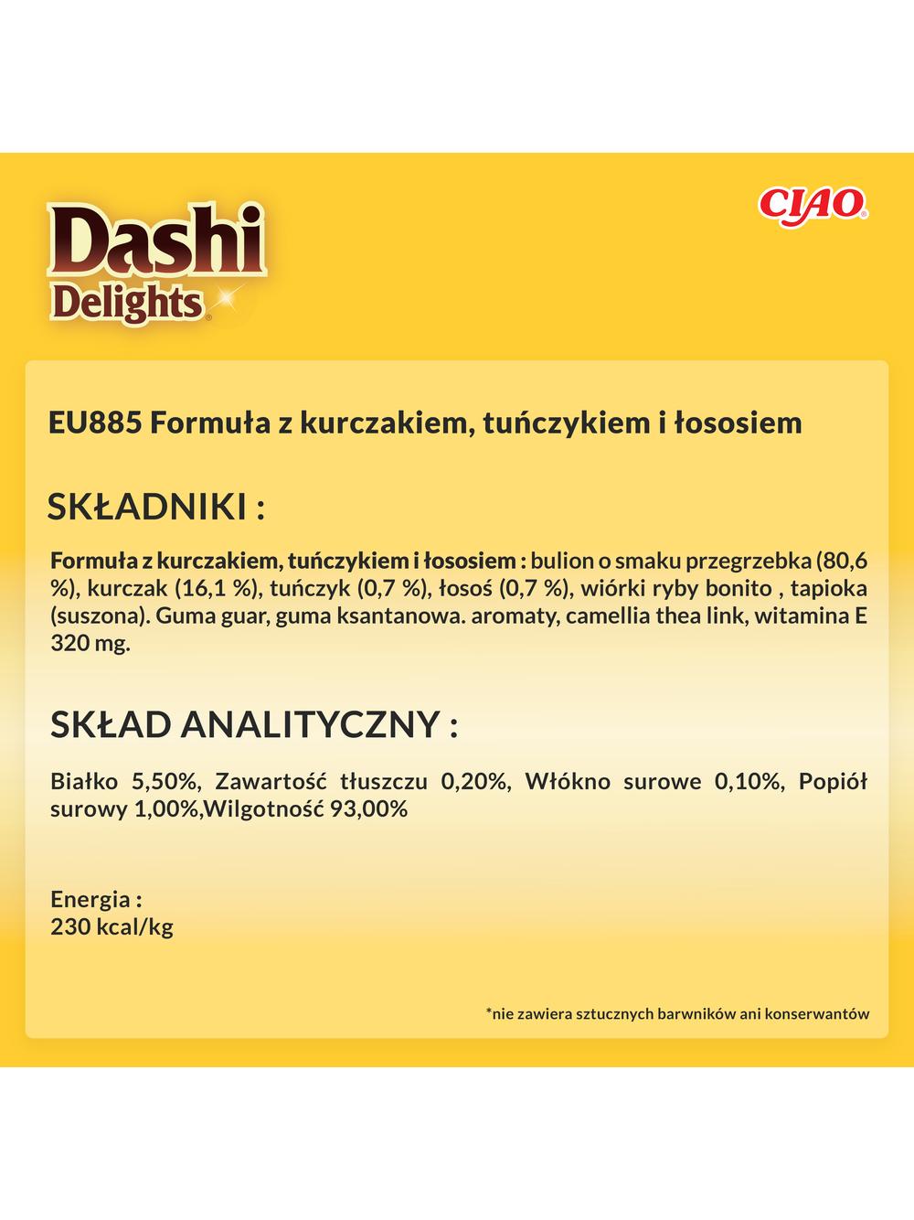 INABA Dashi Delights Silky Broth Chicken with Tuna & Salmon Recipe 12x40g
