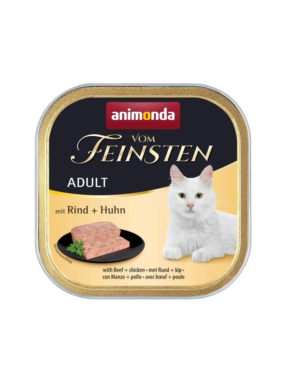 ANIMONDA Cat Vom Feinsten adult cat smak: wołowina + kurczak 6x100g