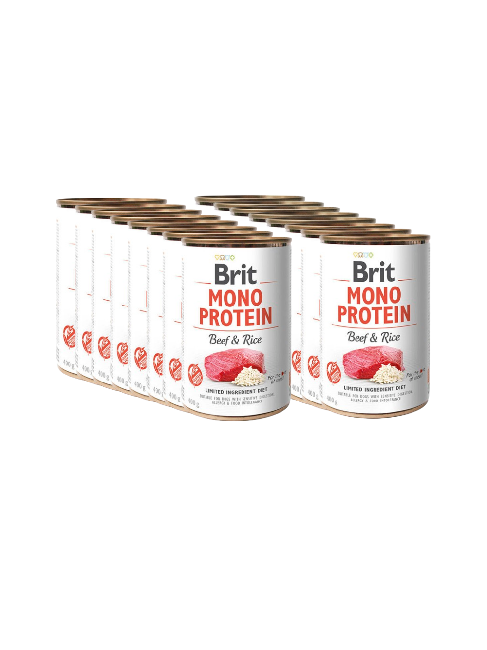 BRIT MONO PROTEIN BEEF & BROWN RICE 18x400g