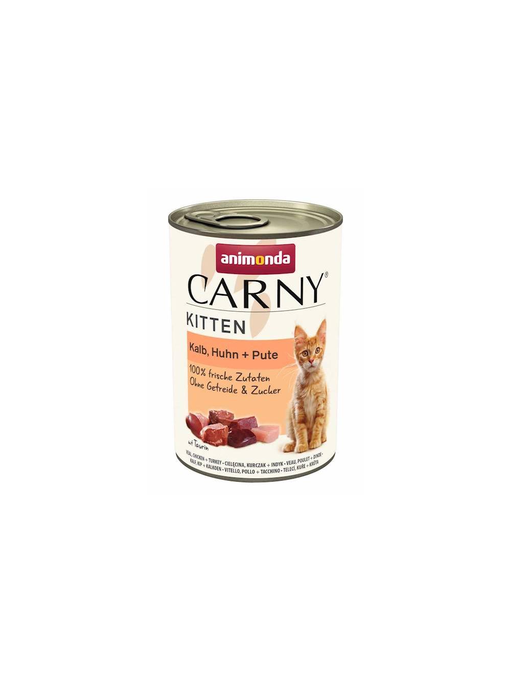 ANIMONDA Cat Carny Kitten smak: cielęcina, kurczak i indyk 6x400g