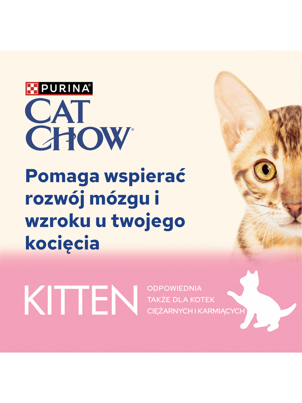 CAT CHOW Kitten Karma dla kociąt z jagnięciną i cukinią w sosie 10x85g
