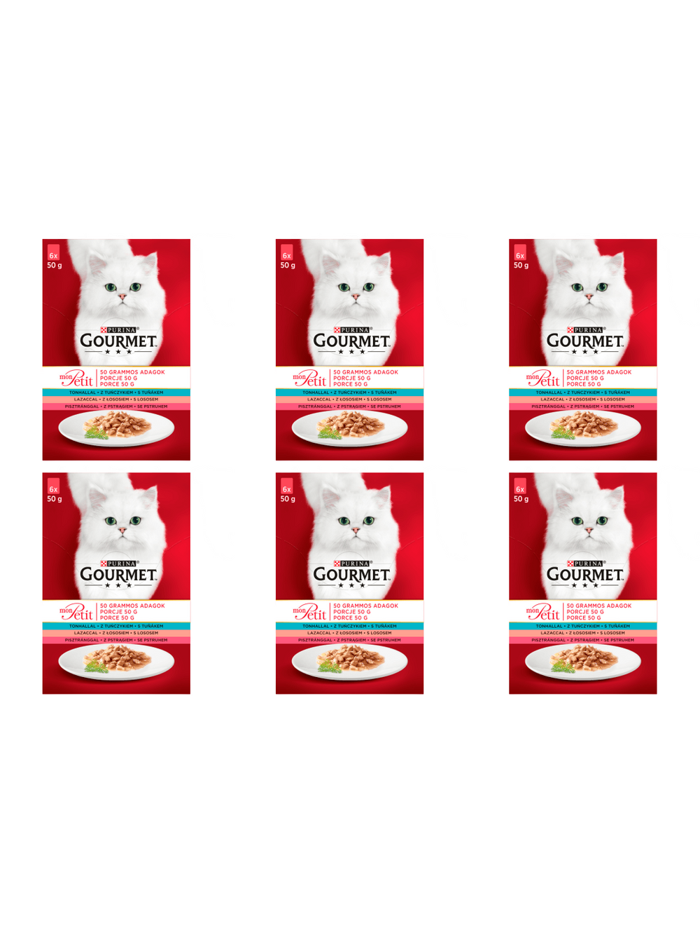 GOURMET mon Petit Pokarm dla kotów - MIX Rybny 72x50g