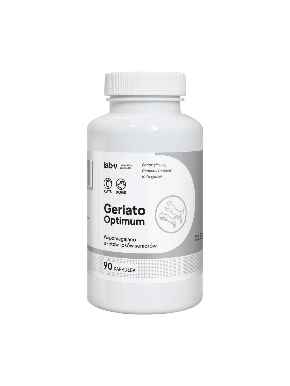 Lab-v Geriato Optimum – Wspomaganie zdrowia seniorów dla psów i kotów 90 kapsułek
