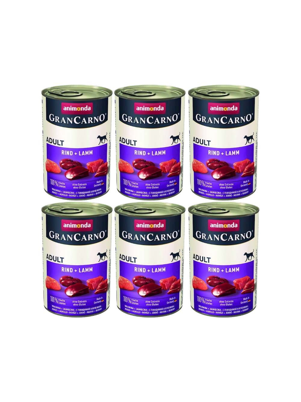 ANIMONDA GranCarno Adult Dog smak: Wołowina + jagnięcina 6x400g