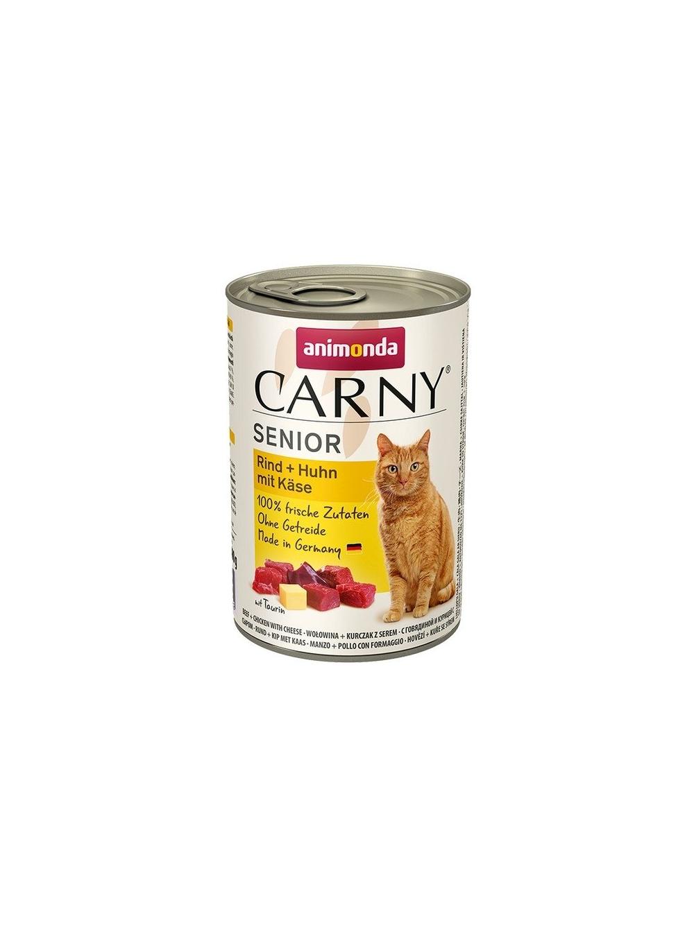 ANIMONDA Cat Carny Senior smak: Wołowina, kurczak, ser  6x400g