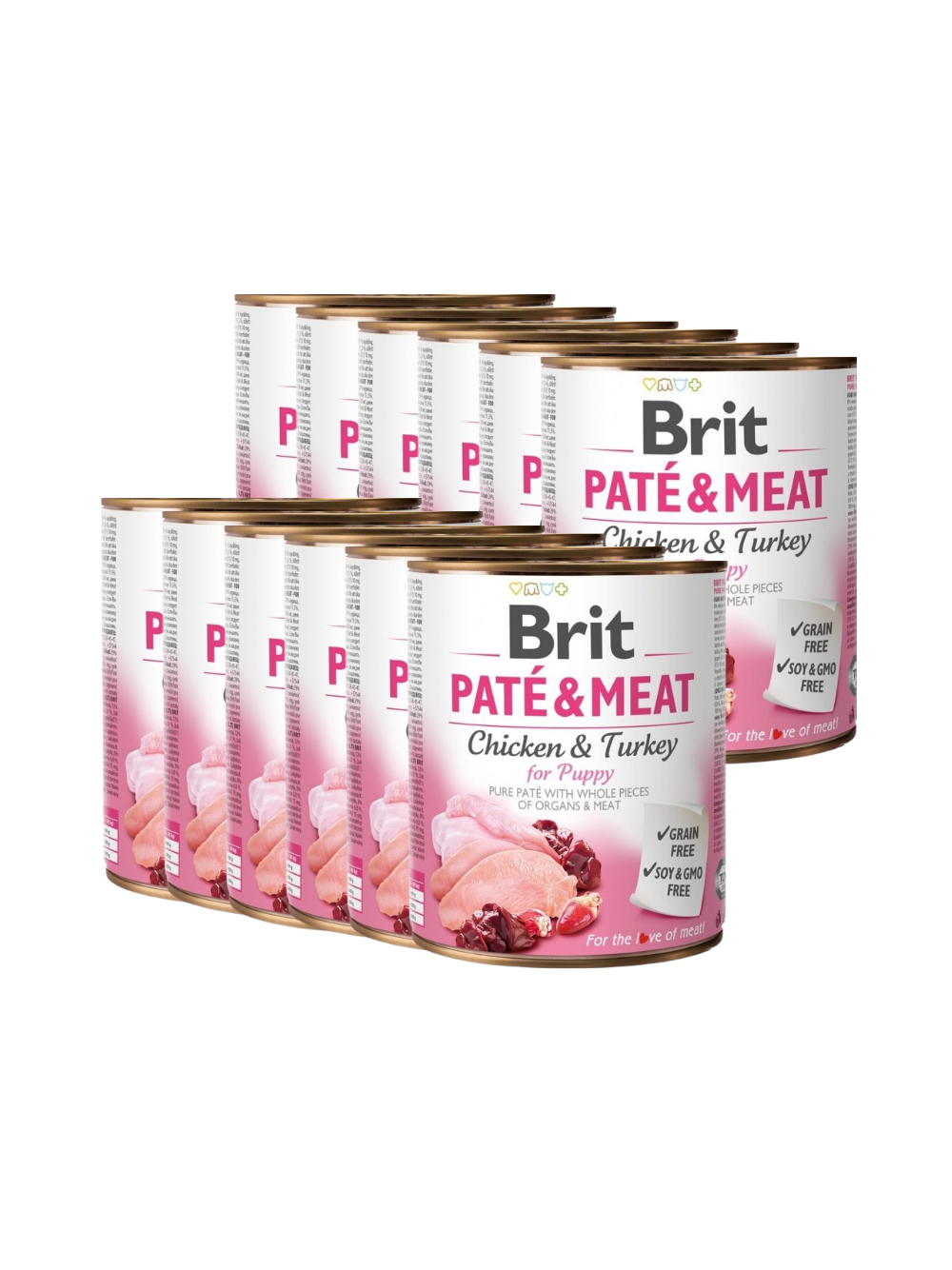 BRIT PATÉ & MEAT CHICKEN & TURKEY FOR PUPPY 12x800g