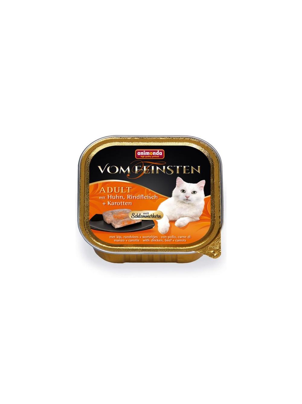 ANIMONDA Cat Vom Feinsten adult Adult z nadzieniem: Kurczak, wołowina i marchewka 6x100g
