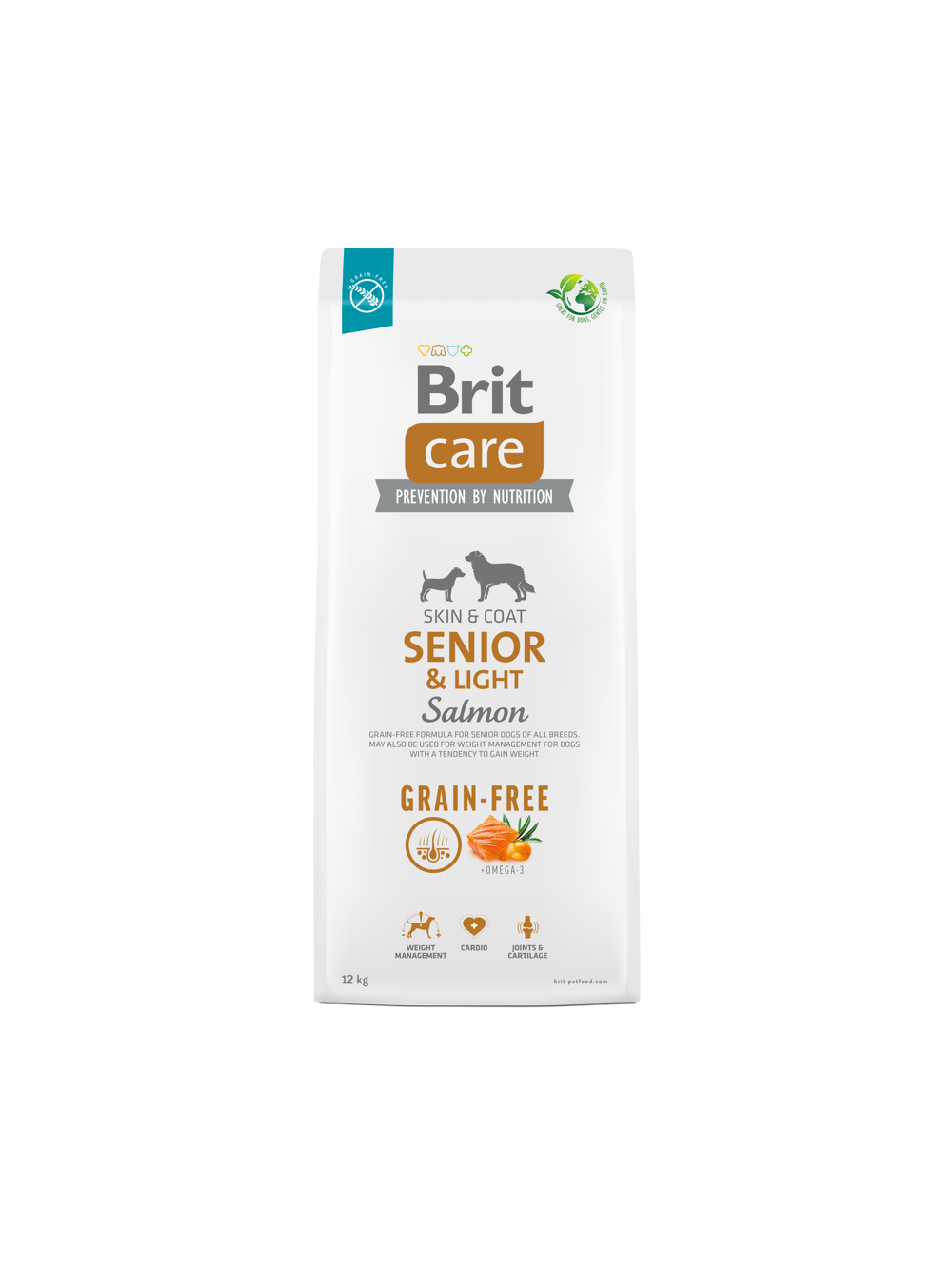 BRIT CARE Dog Grain-free Senior & Light Salmon 12kg + niespodzianka dla psa GRATIS!