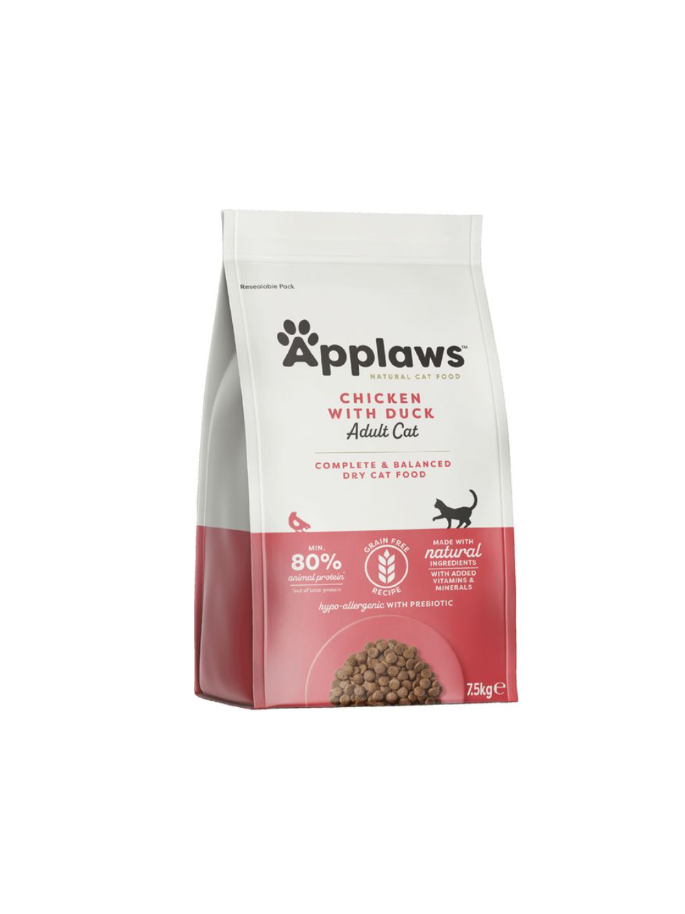 Applaws Adult Chicken with Extra Duck Sucha Karma dla kota 7,5kg / Opakowanie uszkodzone (9655) !!!