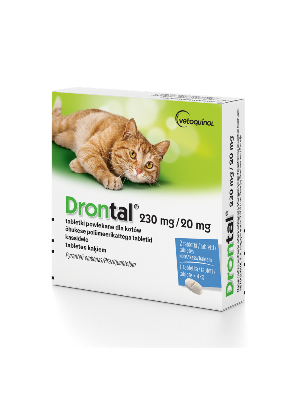 VETOQUINOL Drontal - preparat przeciwpasożytniczy dla kotów (2tabl.)