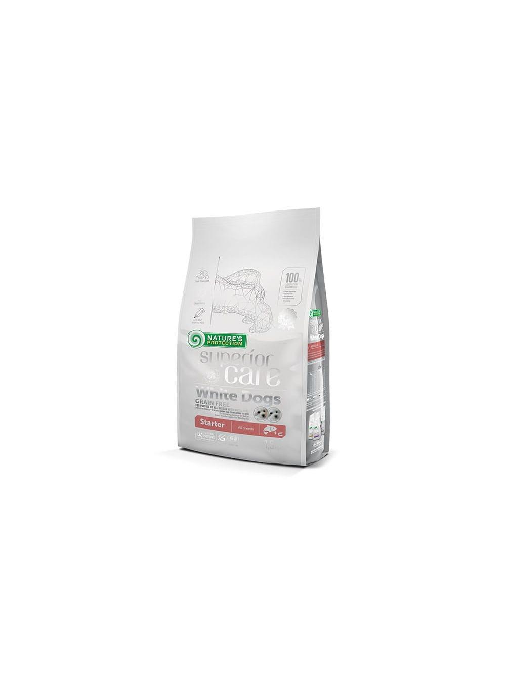 NATURES PROTECTION  Superior Care  White Dogs Grain Free Salmon Starter All Breeds 1,5kg