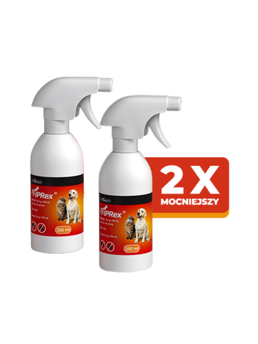 Fiprex Spray, 0,5 g/250 ml, roztwór na skórę dla psów i kotów (2szt)