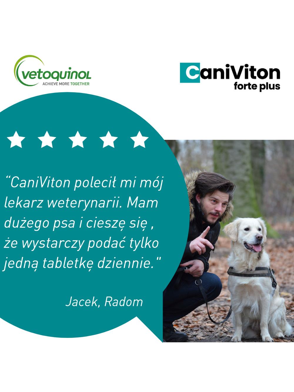 VETOQUINOL Caniviton Forte Plus - Karma Uzupełniająca Dla Psów 2x90 tab + NIESPODZIANKA DLA PSA GRATIS