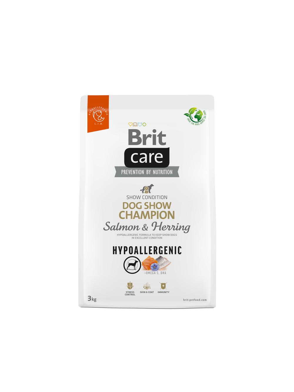 BRIT CARE Dog Hypoallergenic Dog Show Champion Salmon & Herring 3kg