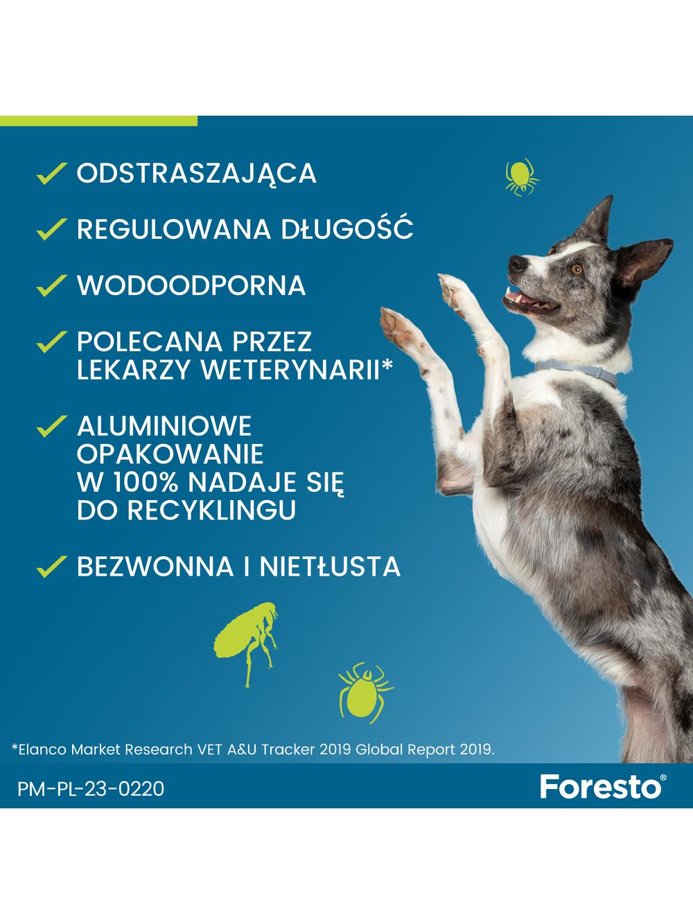 ELANCO Foresto Obroża dla kotów i psów poniżej 8kg+TRIXIE Szczypce do usuwania kleszczy 9cm