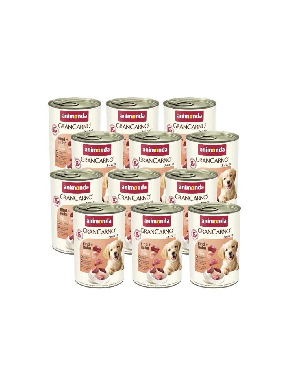 ANIMONDA GranCarno Junior smak: Wołowina + kurczak 12 x 400g