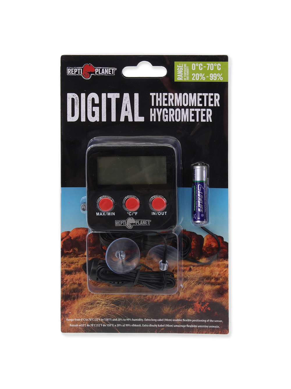REPTI PLANET termometr/higrometr LCD zewnętrzny