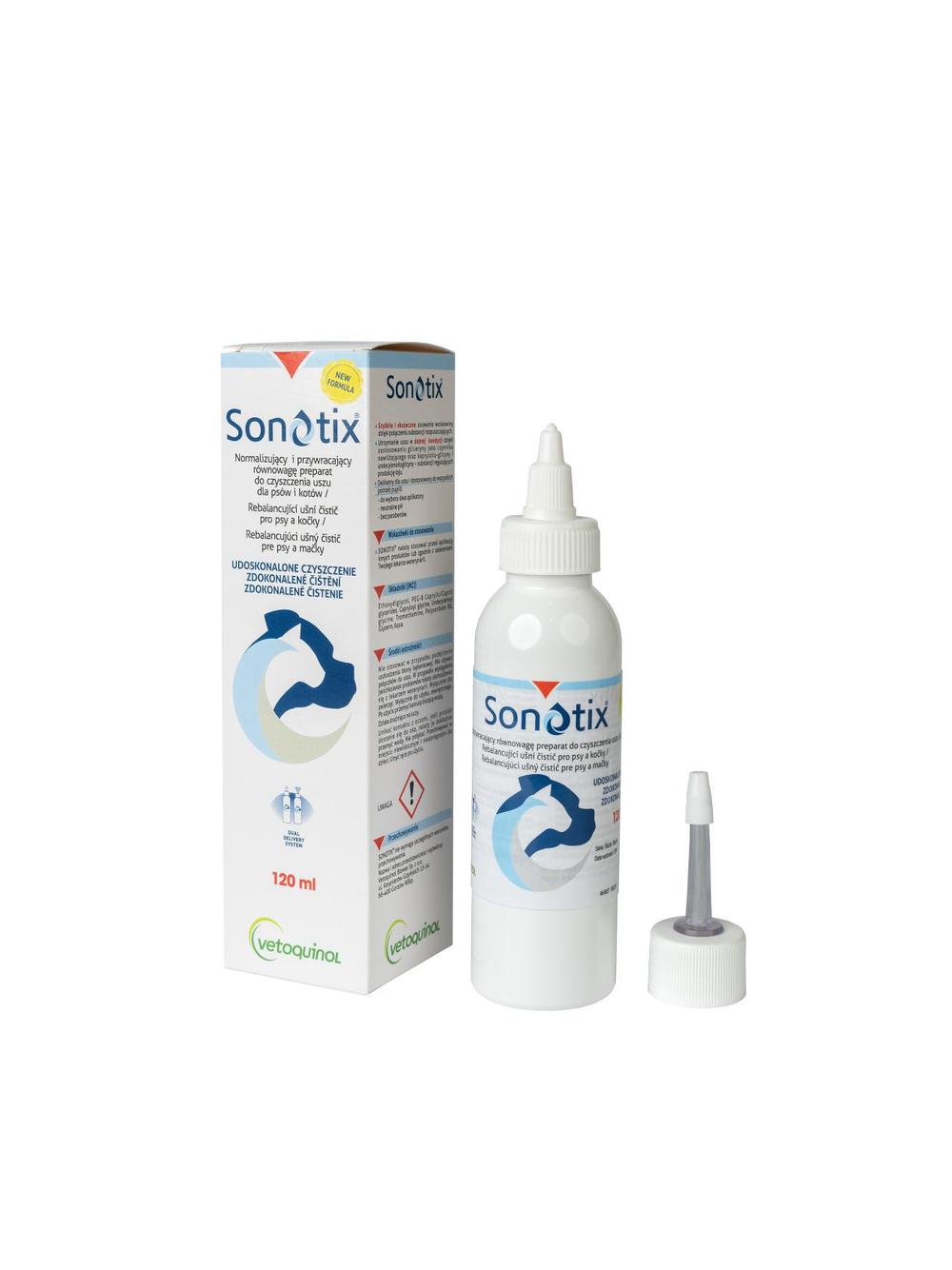 VETOQUINOL Sonotix 120ml Dla Psów i Kotów