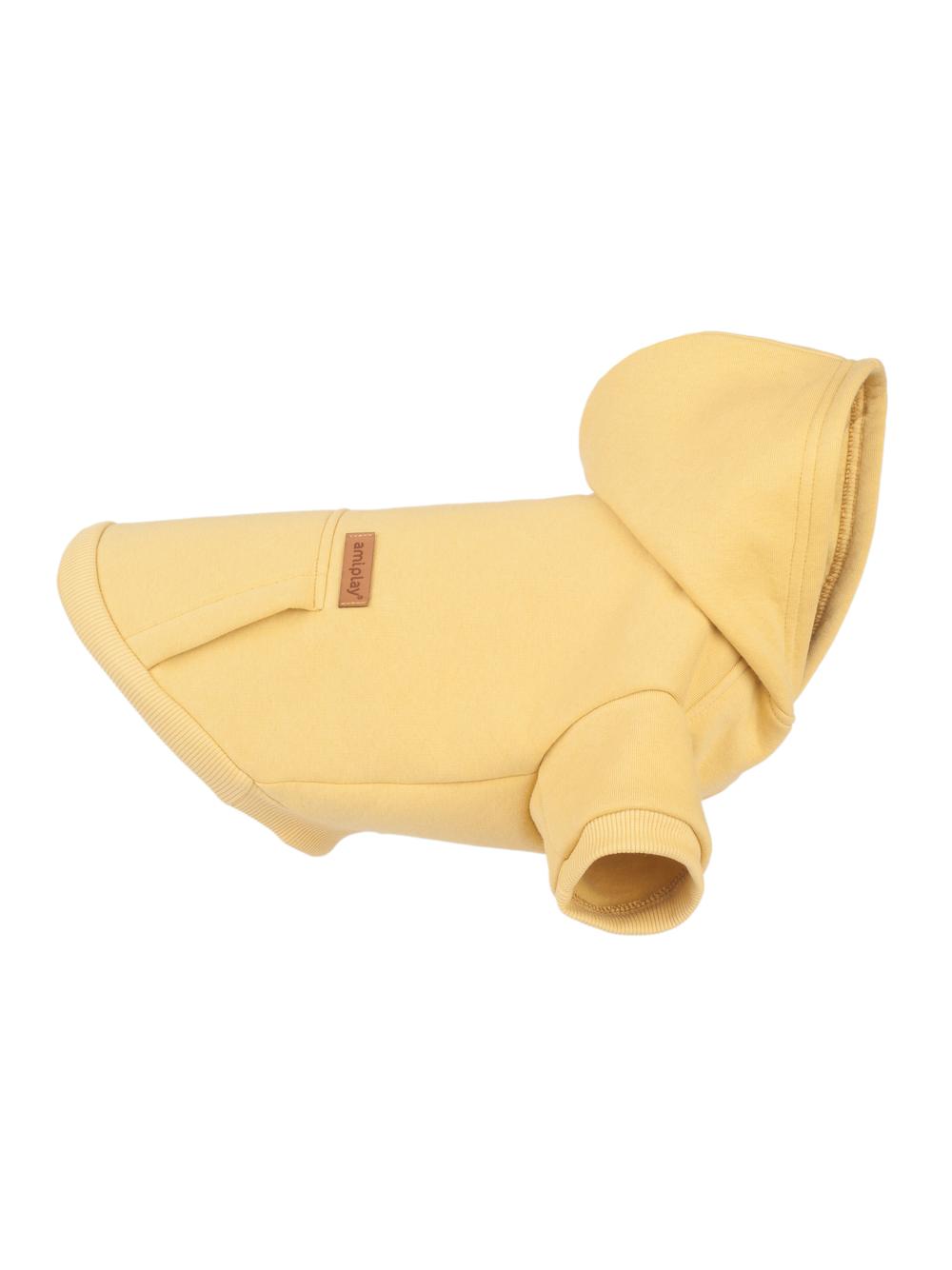 AMIPLAY- Bluza z kapturem Texas 30 cm Yorkshire Terrier-żółta