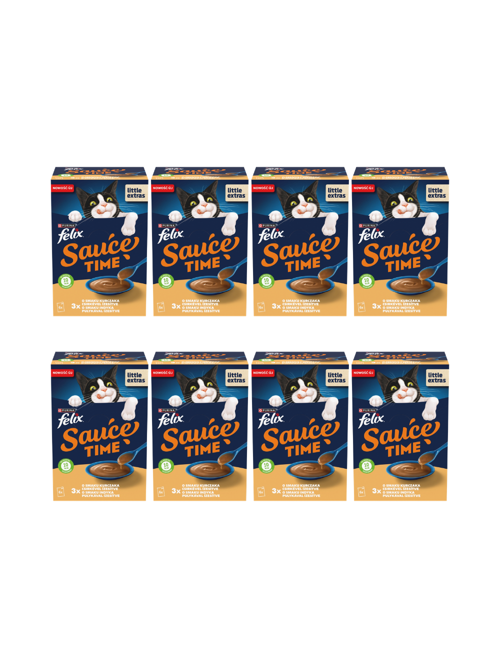 Felix Sauce Time Karma uzupełniająca dla dorosłych kotów 8x(6x40g)