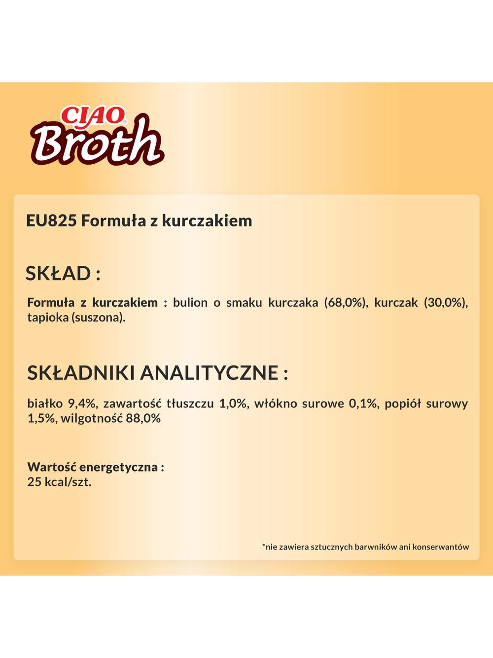 INABA Ciao Broth-karma uzupełniająca dla kota o smaku kurczaka w rosole 40g