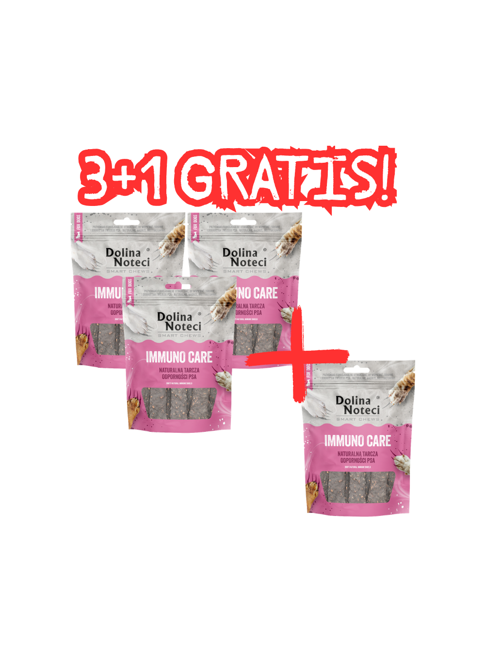 DOLINA NOTECI Smart Chews Immuno Care przysmaki dla psa 100 g 3+1 GRATIS!