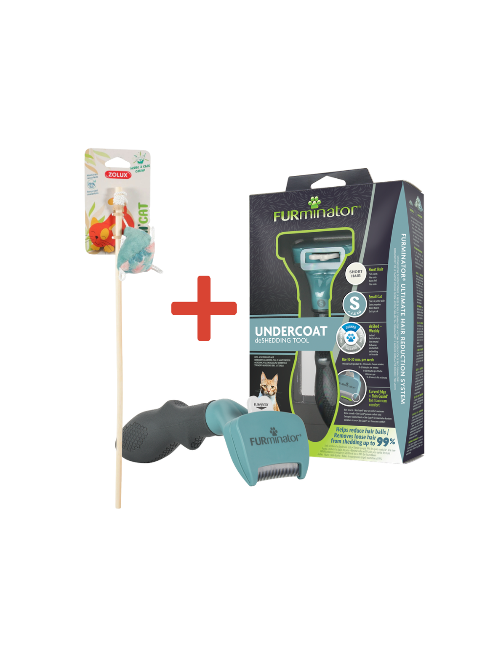 FURMINATOR dla kotów krótkowłosych - Small + Zabawka dla kota GRATIS !