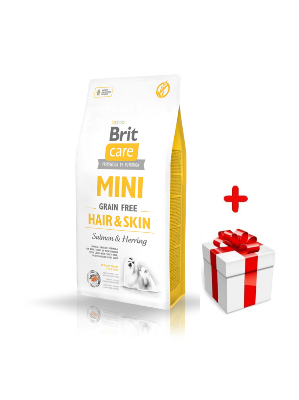 BRIT CARE Mini Grain-Free Hair&Skin 400g + niespodzianka dla psa GRATIS!