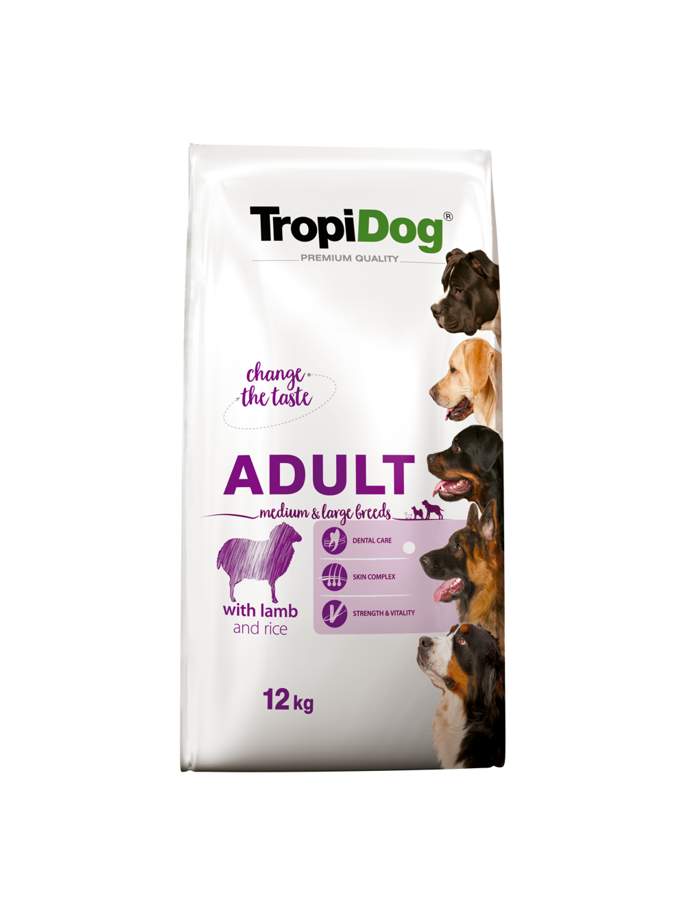 TROPIDOG premium adult medium & large breed jagnięcina z ryżem 11kg /Opakowanie uszkodzone (8834)!!!