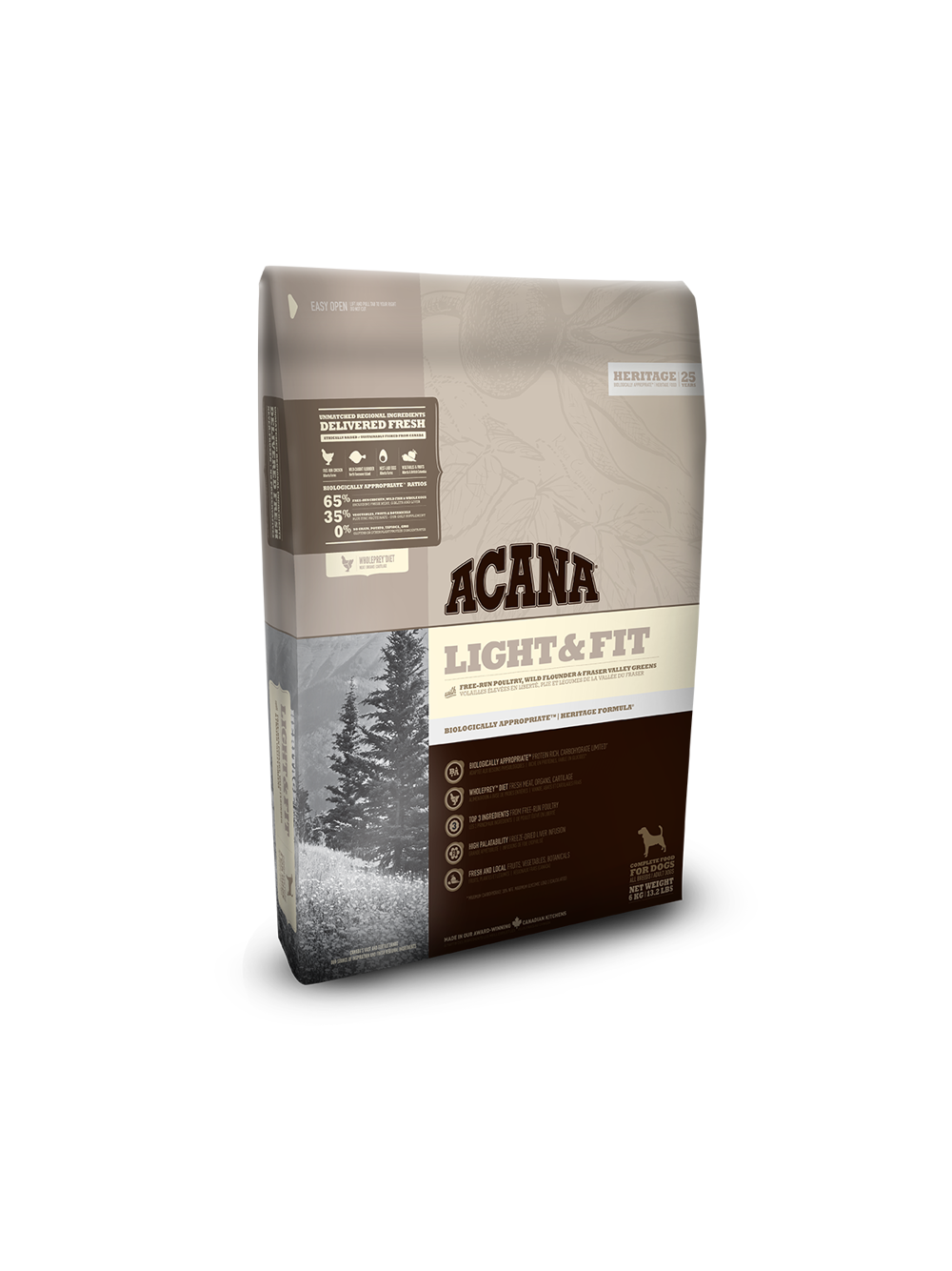 ACANA Light & Fit Dog 6kg/Opakowanie uszkodzone (6413,7447,8599)