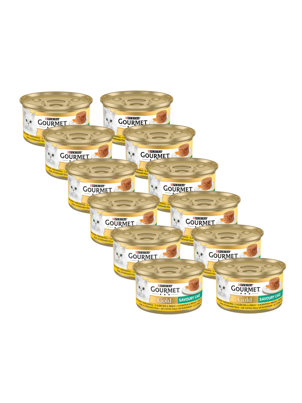 Purina Gourmet Gold Savoury Cake z kurczakiem i marchewką 12x85g