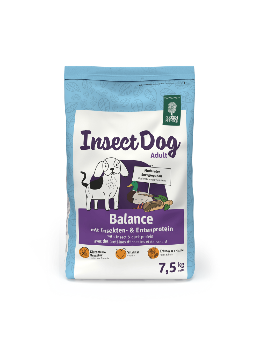 GREEN PETFOOD InsectDog Balance 7,5kg + GREEN PETFOOD InsectDog Balance 900g GRATIS!!