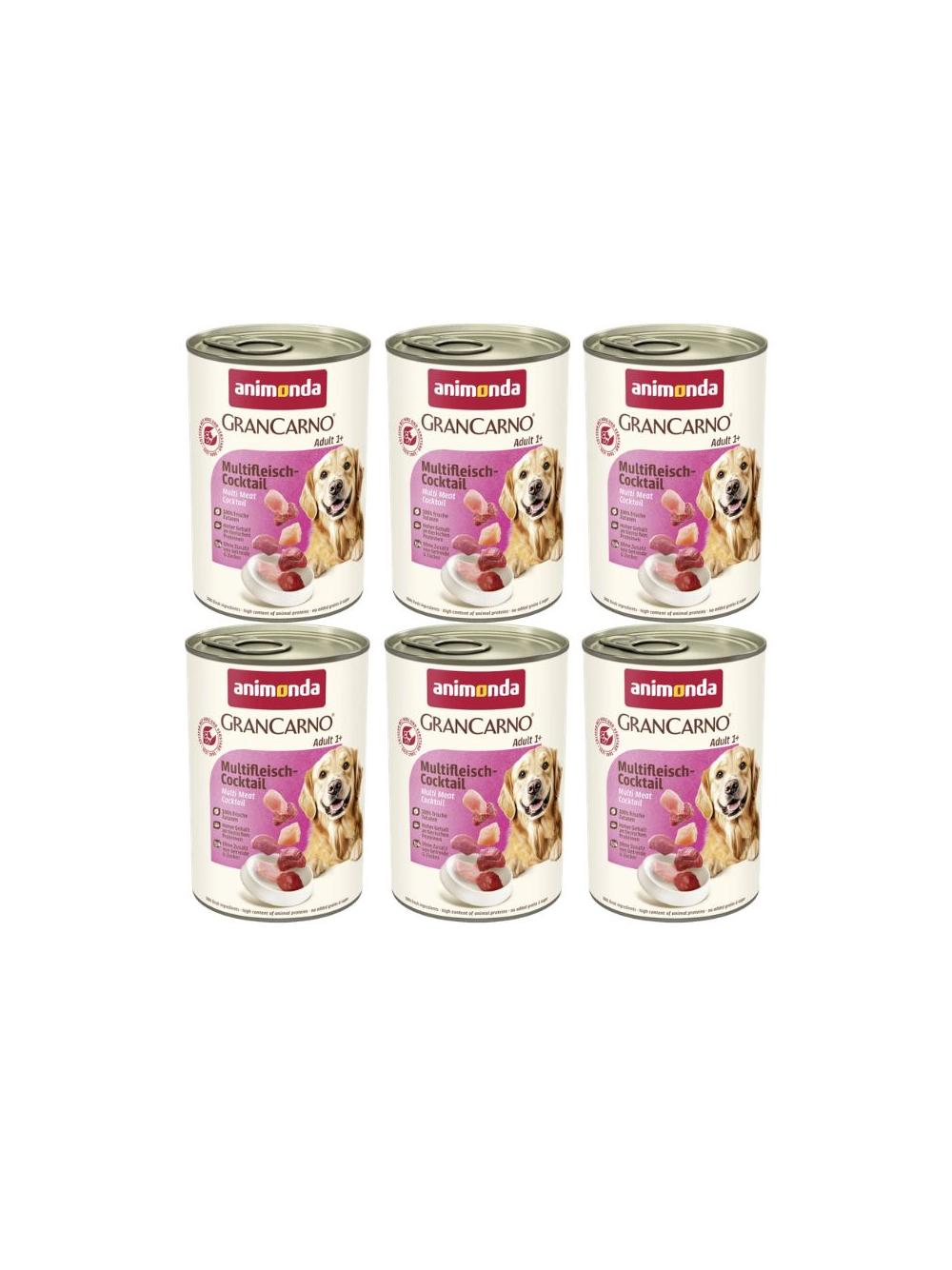 ANIMONDA GranCarno Adult Dog smak: Koktajl mięsny 6x400g
