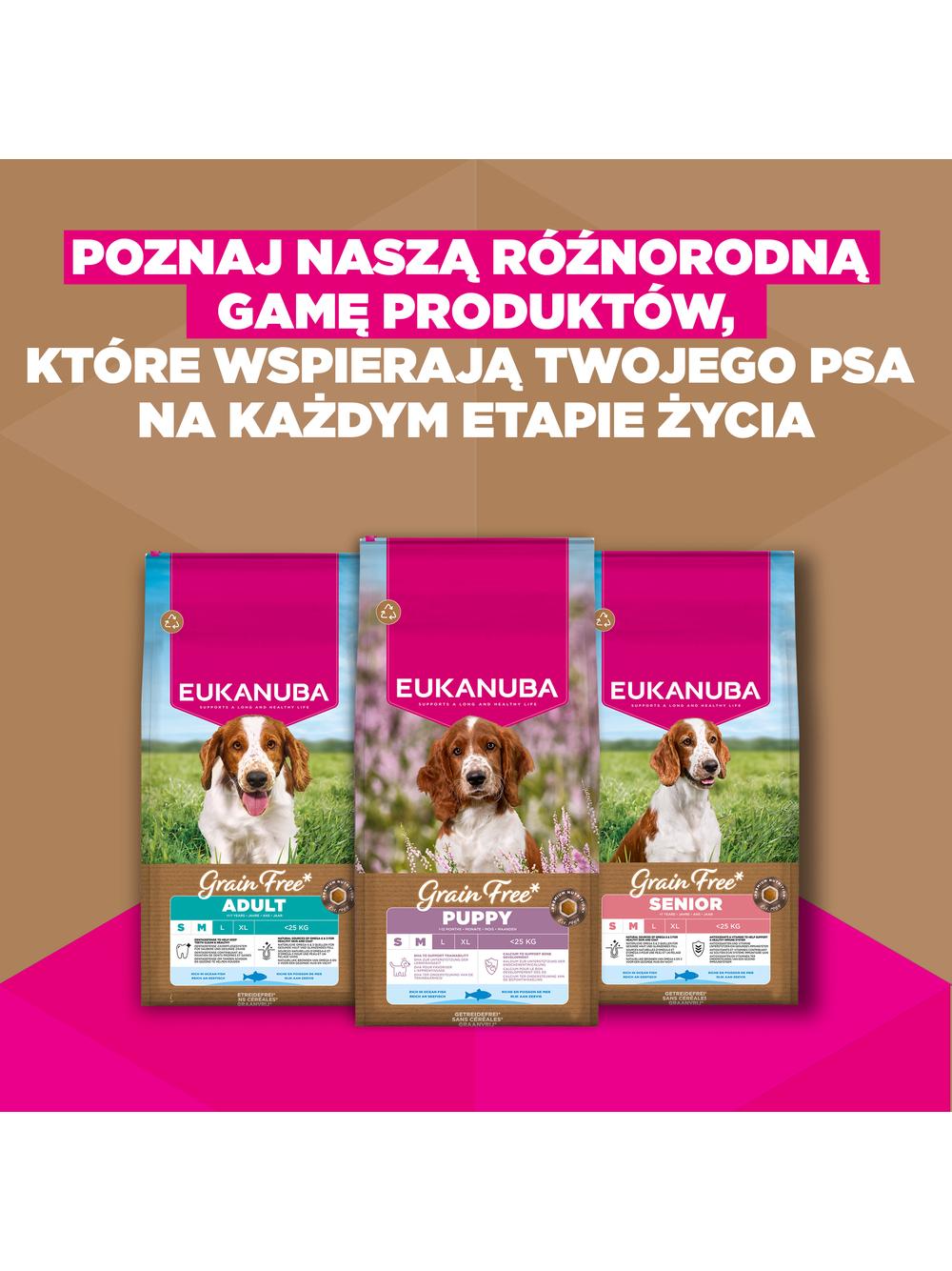 EUKANUBA Puppy&Junior Small/Medium Grain Free 12kg