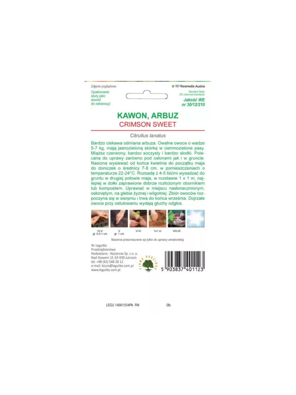 Arbuz, Kawon Crimson Sweet - miąższ czerwony