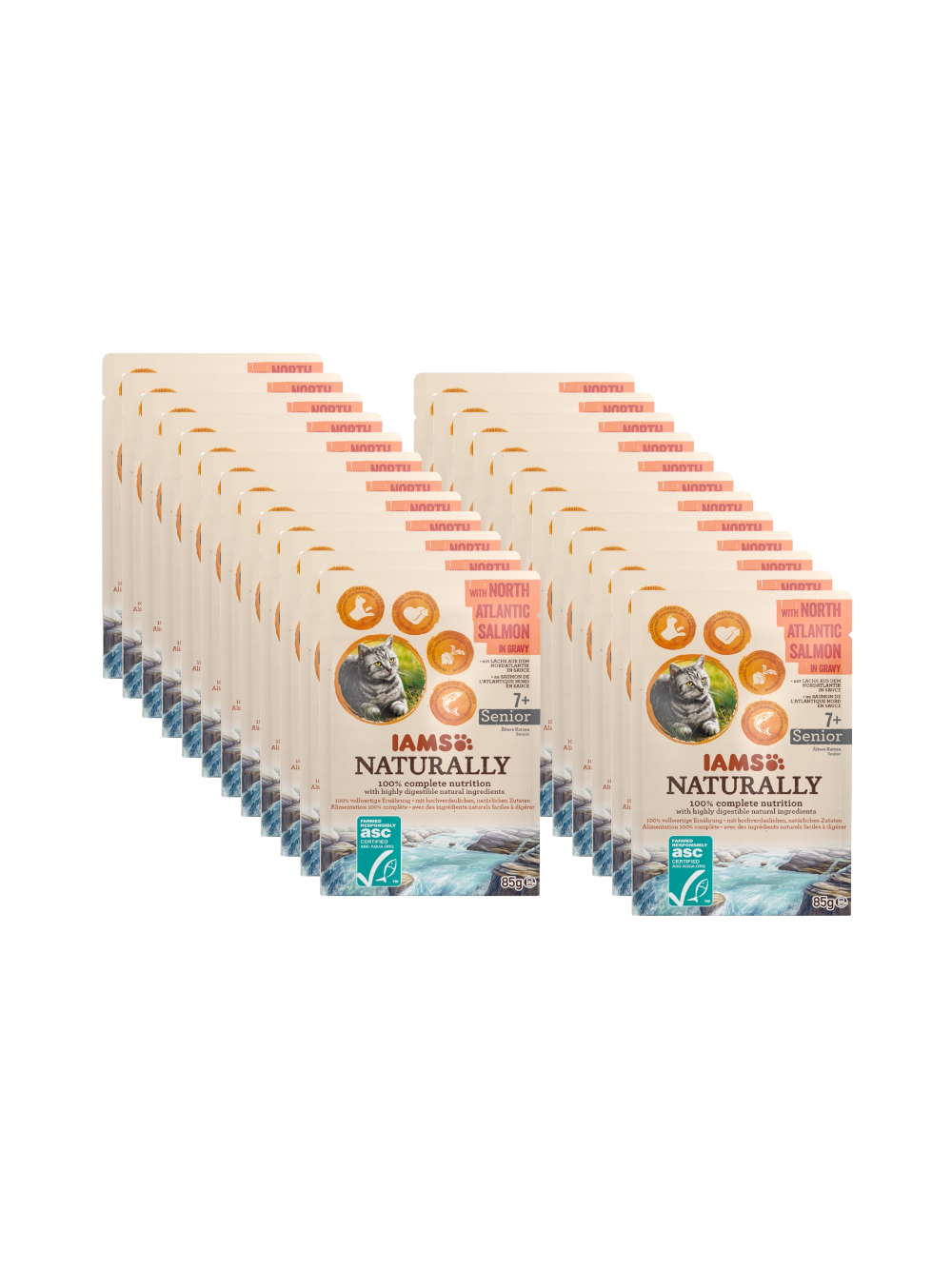 IAMS - Naturally with North Atlantic Salmon in gravy 24x85g