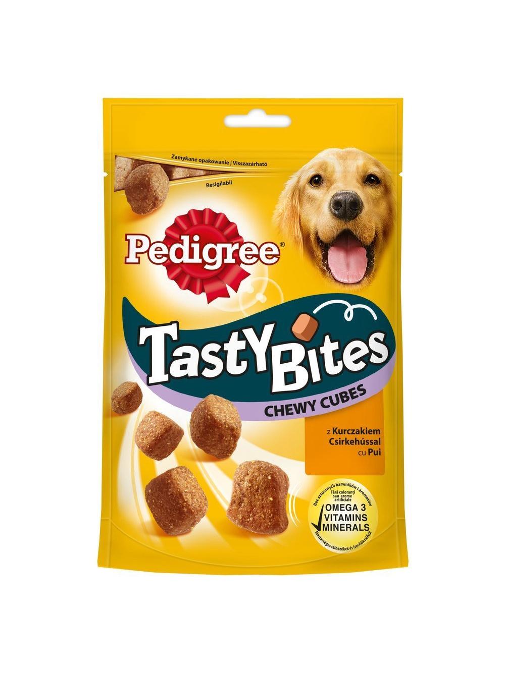 PEDIGREE Tasty Minis 130g - przysmak dla dorosłych psów, o smaku kurczaka i kaczki