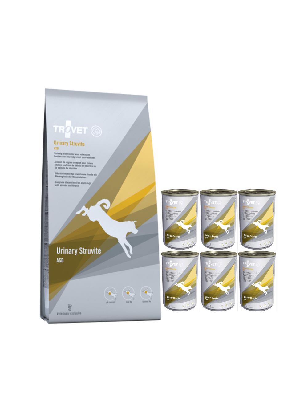 TROVET ASD Urinary Struvite (dla psa) 12,5kg + ASD Urinary Struvite 6x400g