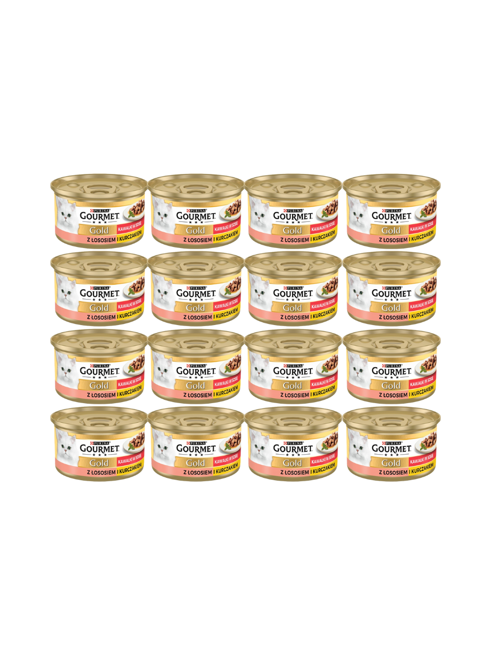 Purina Gourmet Gold łosoś/ kurczak w sosie 48x85g