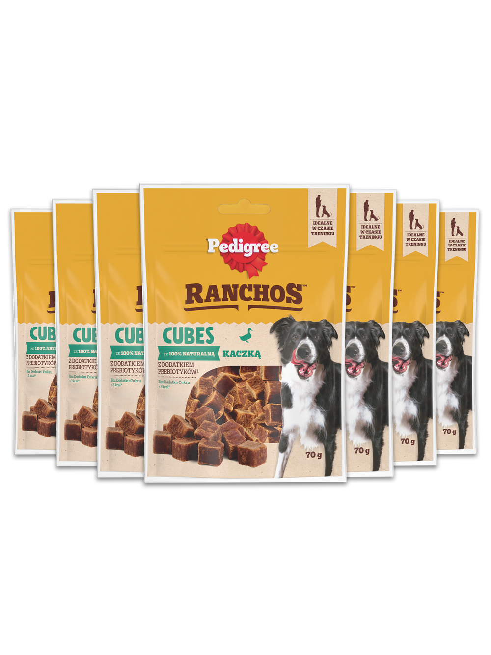 PEDIGREE® Ranchos™ Cubes z kaczką 7x70g